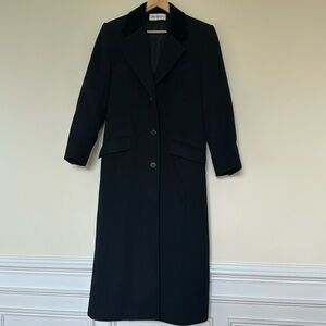 100% Wool Women’s Black Overcoat